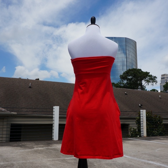 University of Houston UH Logo Strapless Dress with Pockets Size M by Chicka-d - Picture 2 of 2